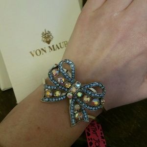 RARE Betsey Johnson Iconic Bonjour Butterfly Bangle
